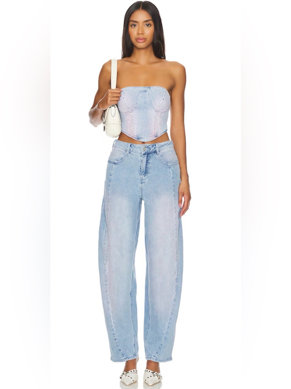 AFRM Archer Blushing High Waist Barrel Jean